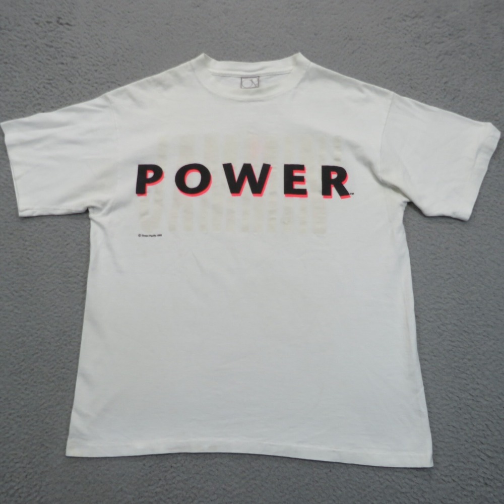 VTG Ocean Pacific OP Shirt Mens Large 1992 Surf Graphic‎ Single Stitch Tee White